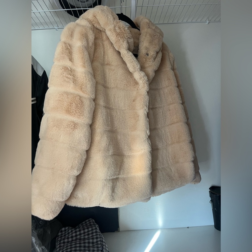 Apparis Ivory Faux Fur Jacket